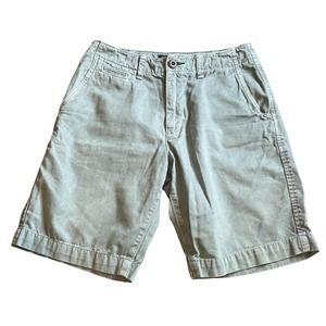 AMERICAN EAGLE OUTFITTERS Classic Mid Rise Tan Khaki Twill Shorts, size 28"